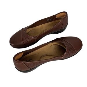 Clarks Collection Brown Leather Flats Women's 11 Medium – Ultimate Comfort